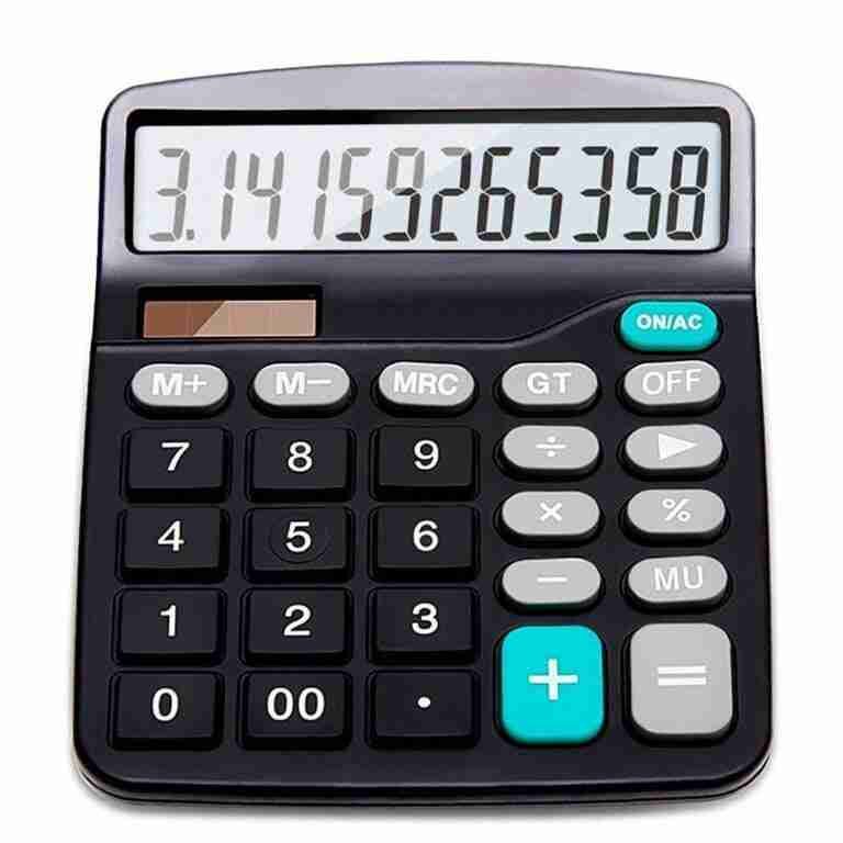 A calculator displaying the number pi to ten decimal places, 3.1415926535, on its screen. matched betting calculator